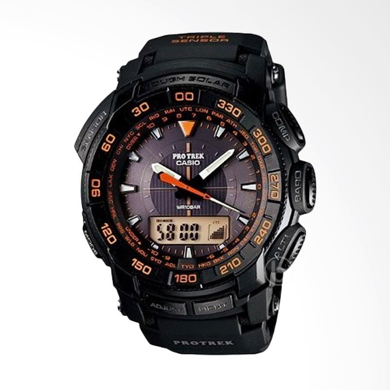 CASIO PROTREK Triple Sensor Tough Solar Jam Tangan Pria Black PRG 550 1A4DR