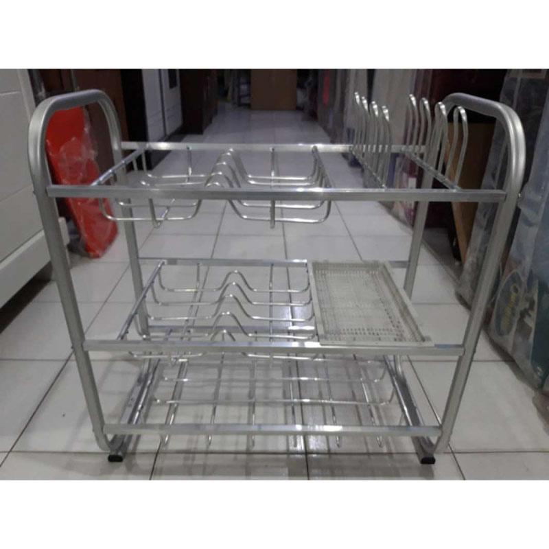 Rak Piring Kecil Dapur Aluminium 3 Susun Terbaru Agustus 2021 Harga Murah Kualitas Terjamin Blibli