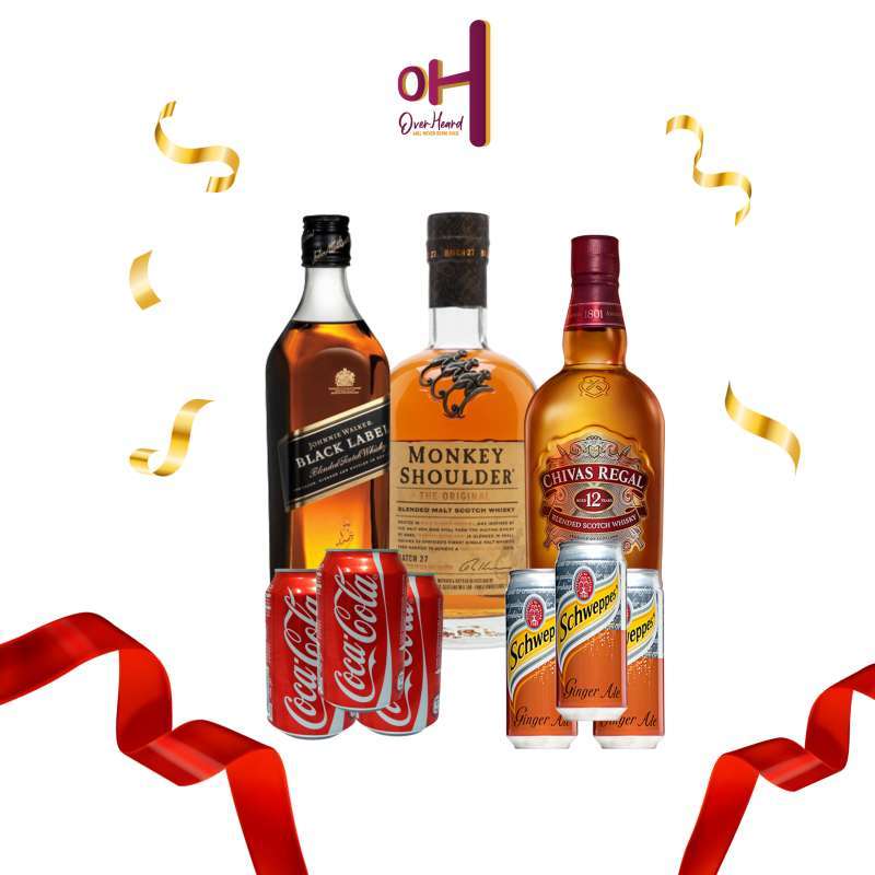 Jual (PROMO) Chivas Regal 12yo + Johnnie Walker Black+Monkey ...