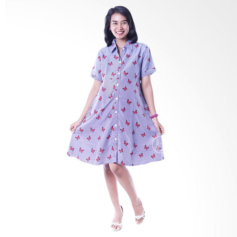 ... Spek Harga Mama Hamil Kupu Kupu Full Kancing Office DRO 849 Dress Hamil & Menyusui