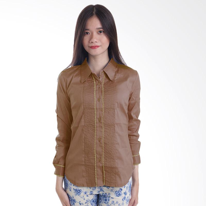 Adore Ladies Neci Kemeja Lengan Panjang - Bronze
