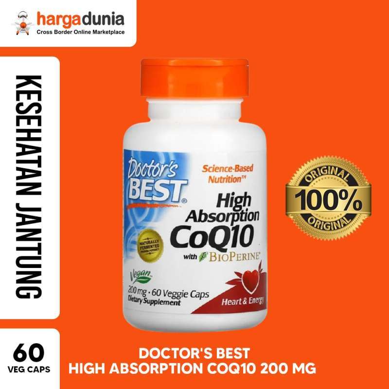 Jual Doctor's Best High Absorption CoQ10 200 mg Vegetable ...