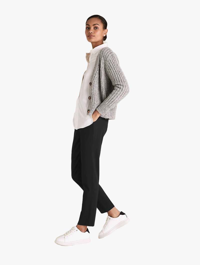 Wanita-Slim Leg Ankle Grazer Trousers 