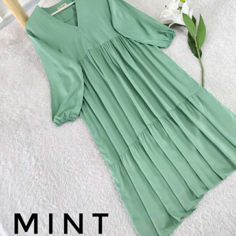Dress sales hijau mint
