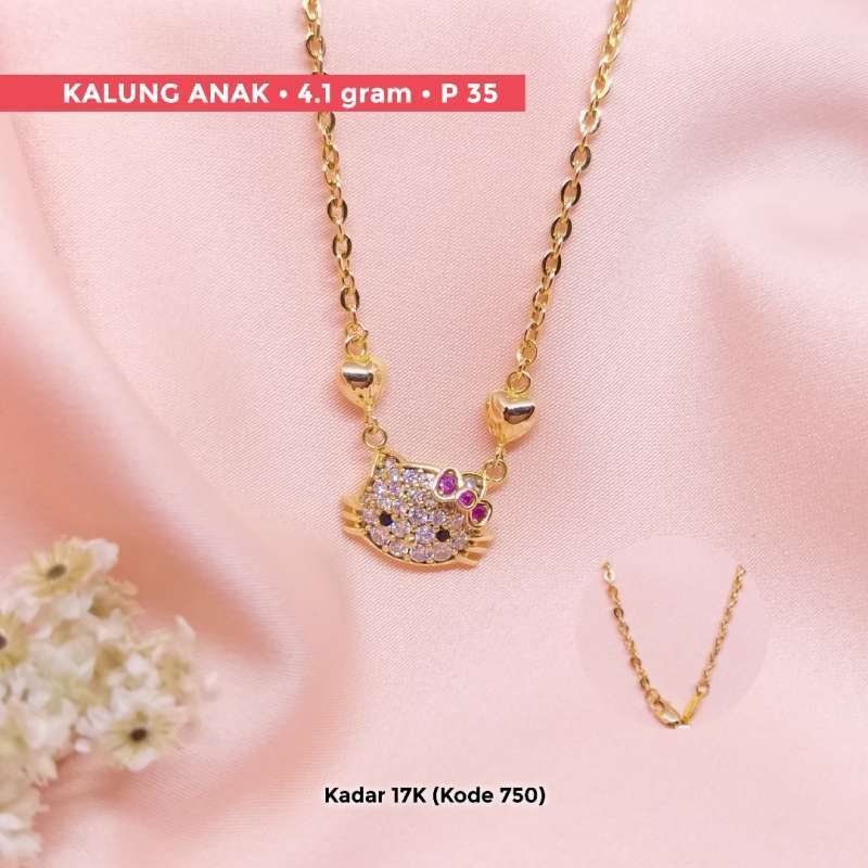 KALUNG ANAK GOLD / HELLO KITTY