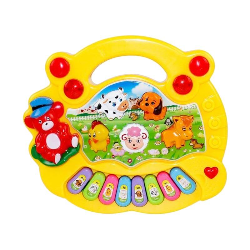 Funny Baby Kid Cartoon Animal Wooden Bell Musical Developmental Instrument Toys