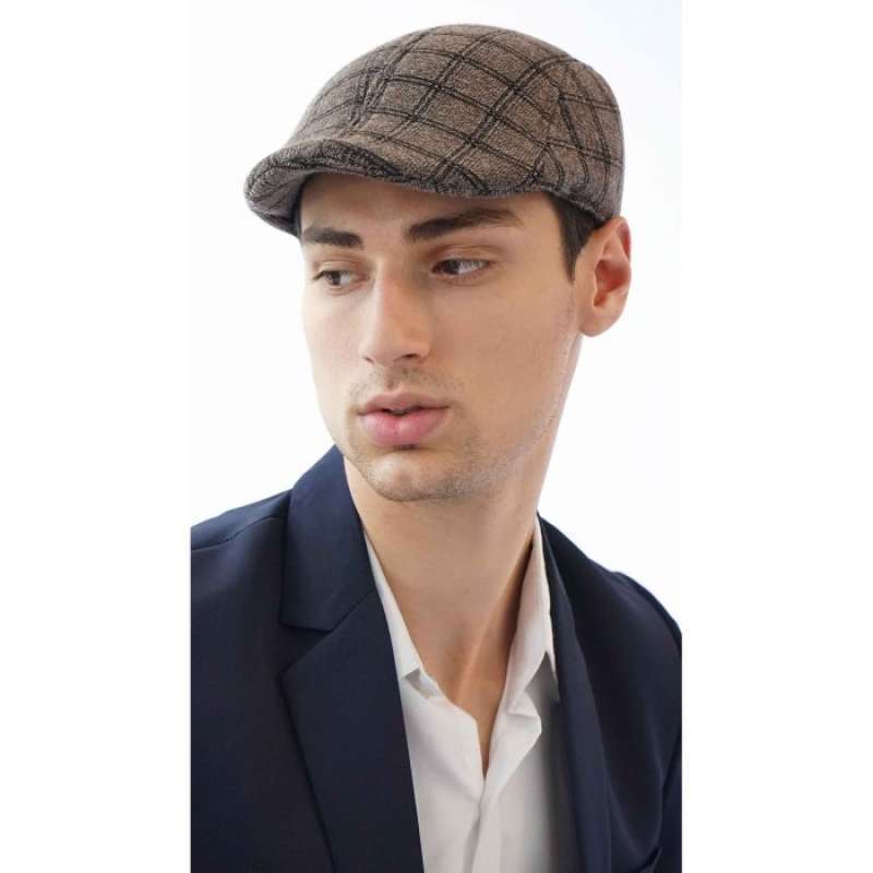 Jual Topi Fedora Hat PAINTER BROWN LIST 