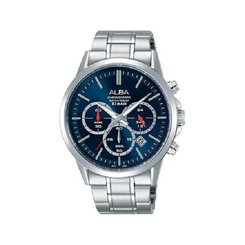 Jual ALBA Chronograph Jam Tangan Pria Rantai Silver AT3B91X1
