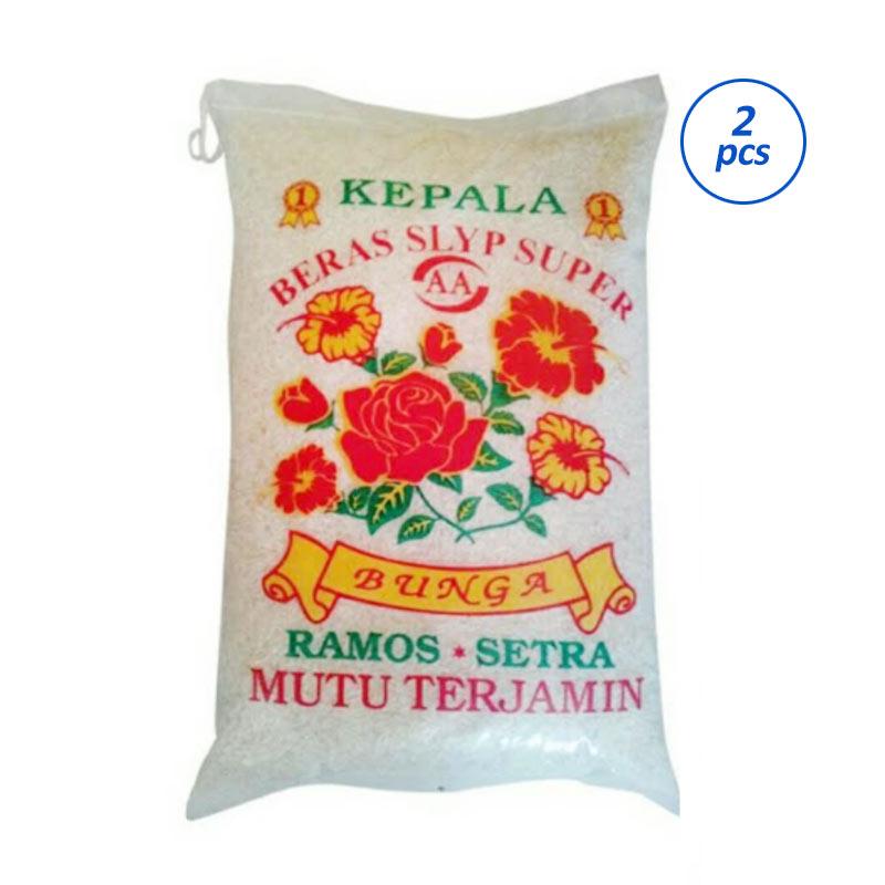 Jual Beras Slyp Super Cap Bunga Beras Ramos Setra Mutu Terjamin 5 Kg 2 Pcs Online April 2021 Blibli