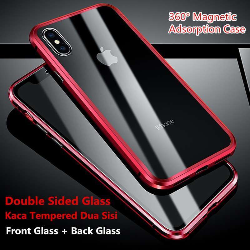 Case Back Glass Iphone Xs Max Double Side Glass Magnetic Metal