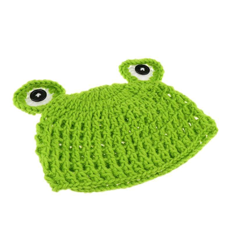Promo Baby Beanie Crochet Green Frog 