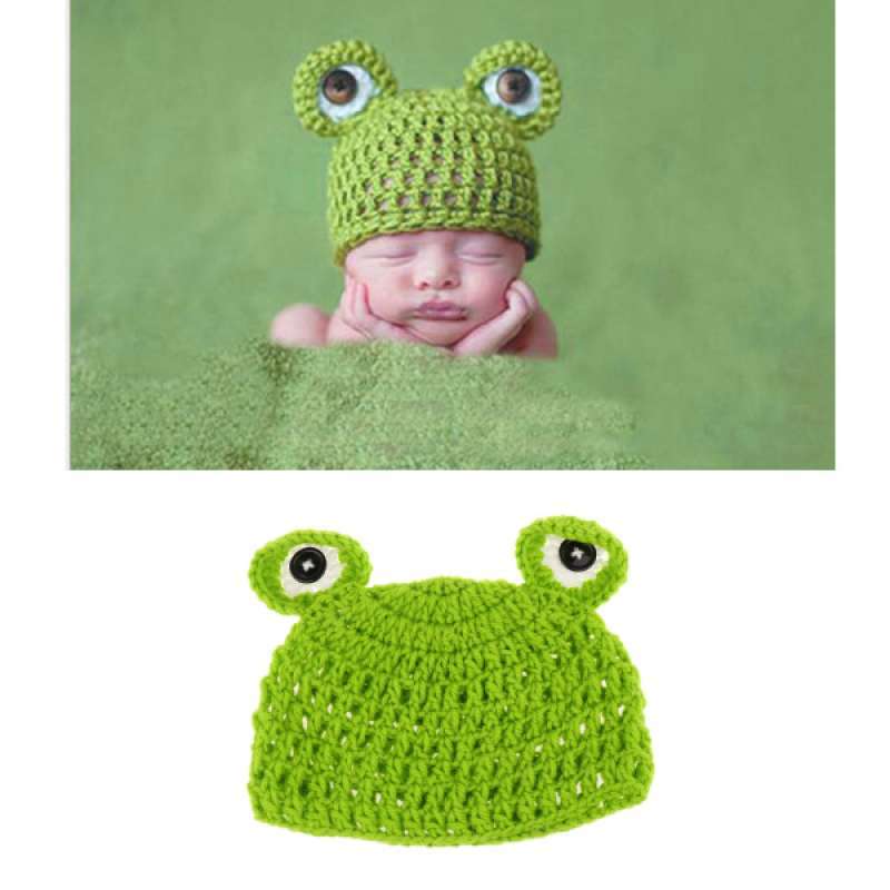 Promo Baby Beanie Crochet Green Frog 