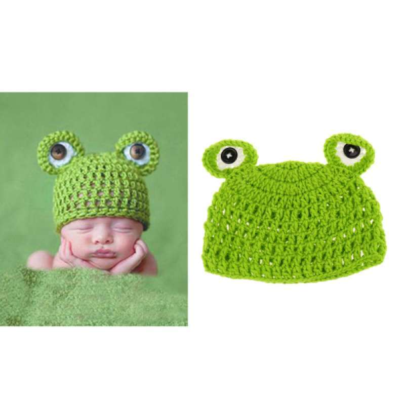 Promo Baby Beanie Crochet Green Frog 