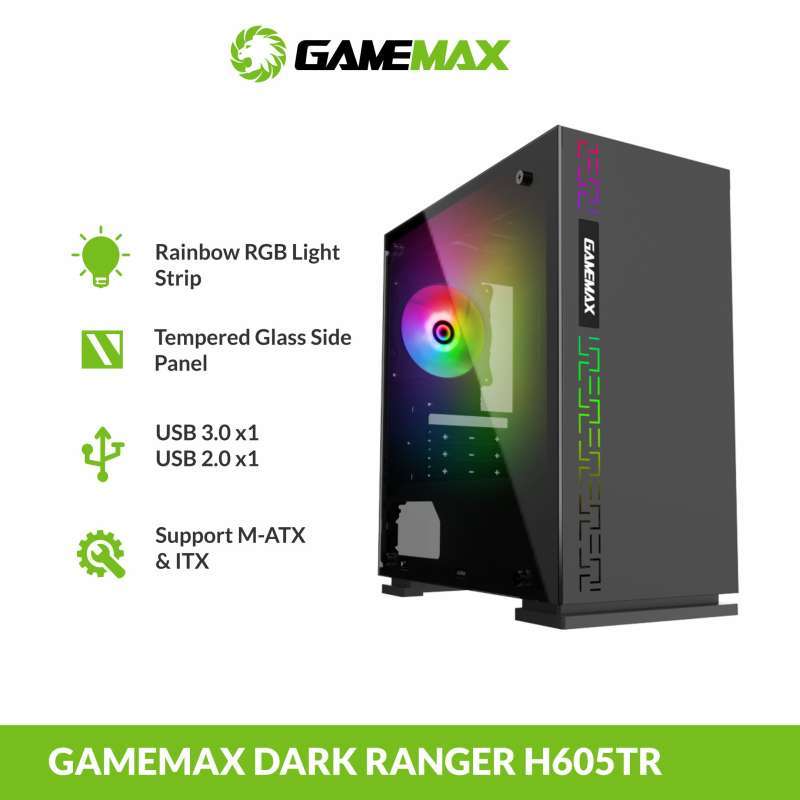 Jual Gamemax Dark Ranger H605 Tr Gaming Pc Case Online Desember 2020 Blibli