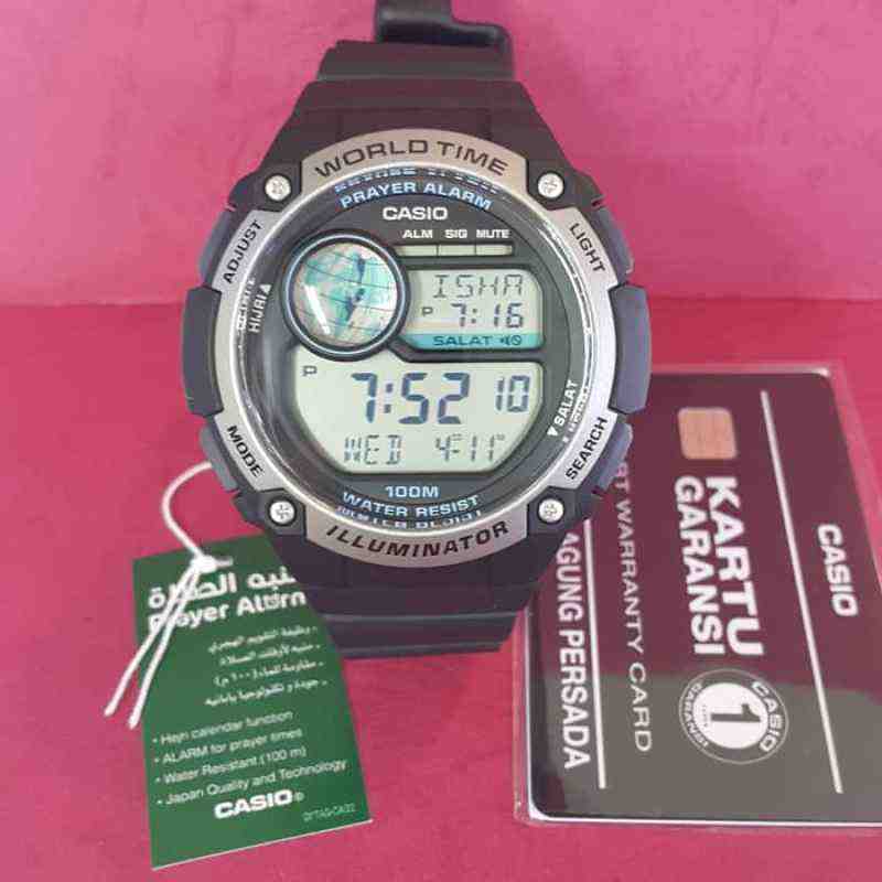 Jual Casio Jam Tangan Islami Alarm Waktu Sholat Cpa 100 1a Original Hot Online Desember 2020 Blibli