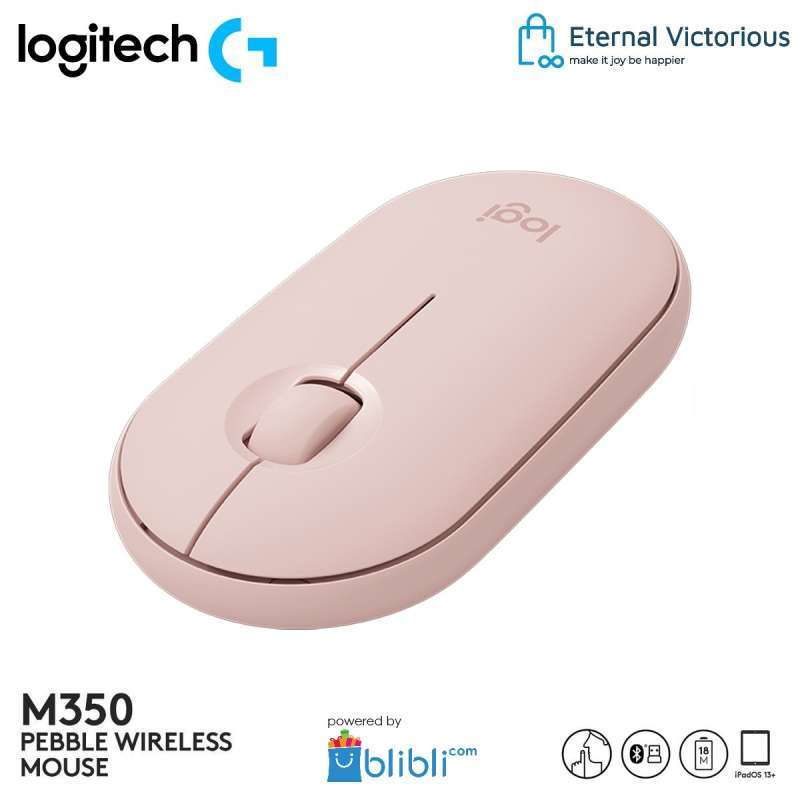 Jual Logitech Pebble Wireless Bluetooth Mouse M350 Original Garansi Resmi Terbaru Juni 21 Blibli