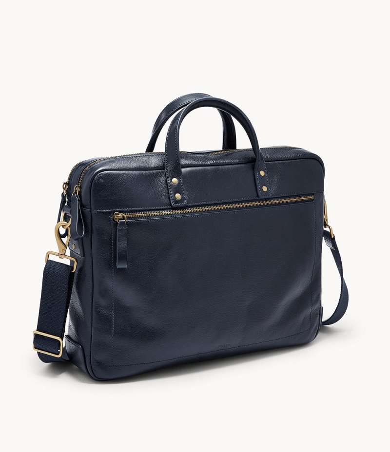 Jual Fossil Haskell Double Zip Workbag Leather Navy Blue Mbg9342400 Tas Laptop Pria Di Seller Ezzfazz Store Tanah Tinggi Kota Jakarta Pusat Blibli