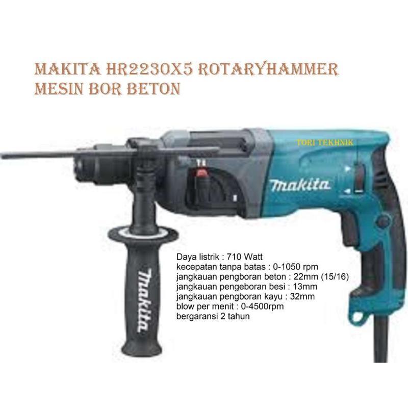 Jual Makita Hr2230x5 Rotary Hammer Mesin Bor Beton Online April 21 Blibli