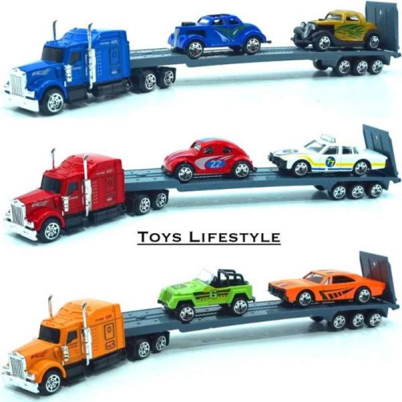 Jual Mainan Mobil Diecast Truk Pengangkut 2 Mobil Skala 1 64 Biru Murah Mei 2021 Blibli
