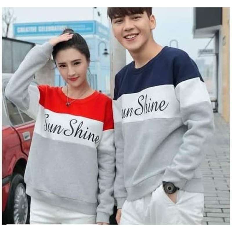 Jual Sweater Couple Pasangan Pakaian Kapel Kapelan Pacar Kekinian Terbaru Kopel Sunshine Murah Mei 2021 Blibli