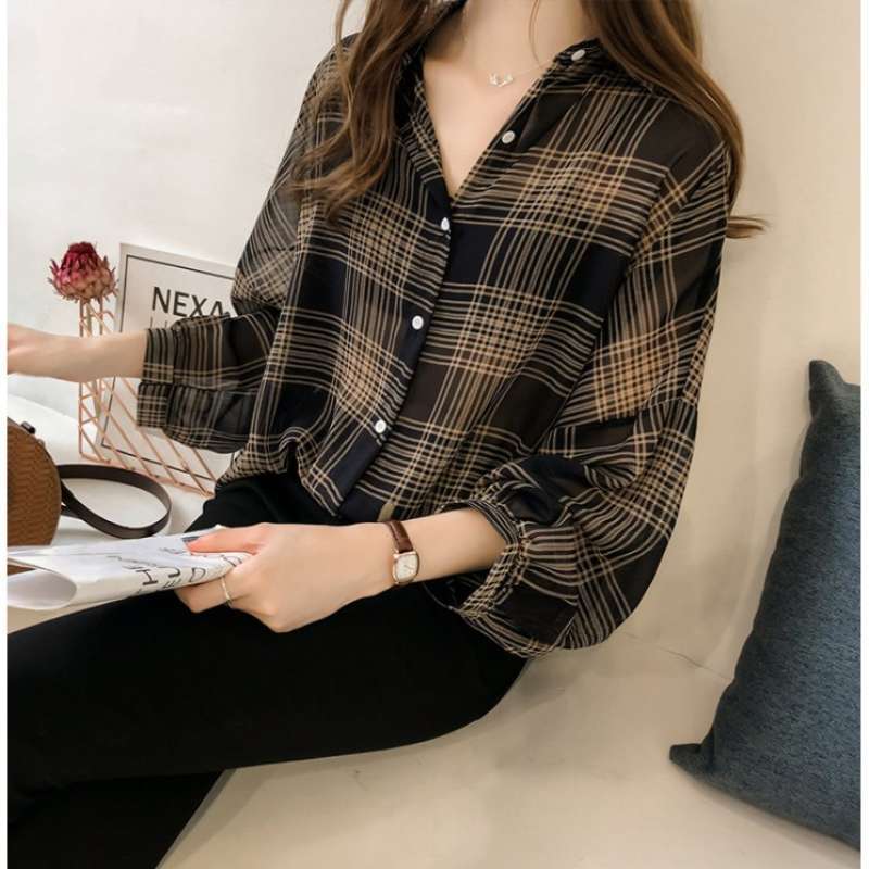 Promo Kemeja Lengan Panjang Model Longgar Motif Kotak Kotak Untuk Wanita Black Pink Gfriend Di Seller Halwa Shop Kab Ciamis Jawa Barat Blibli