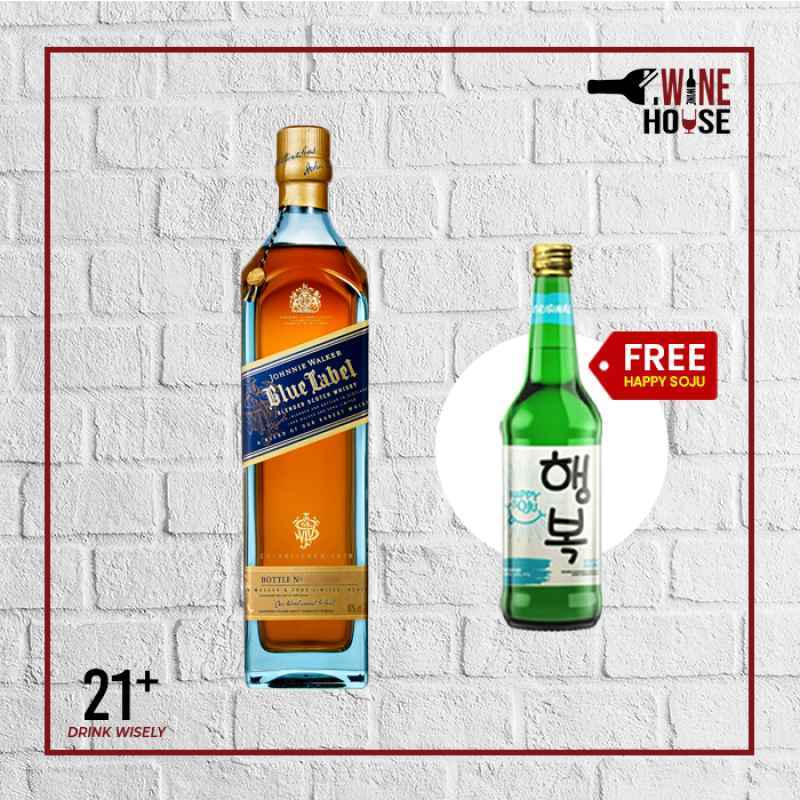 Jual Johnnie Walker Blue Label Free 1 Happy Soju Terbaru