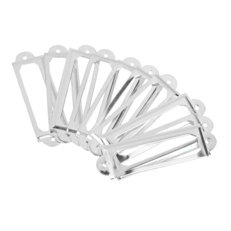 Promo 50x Drawer Cabinet Frame Label Tag Pull Handle File ...