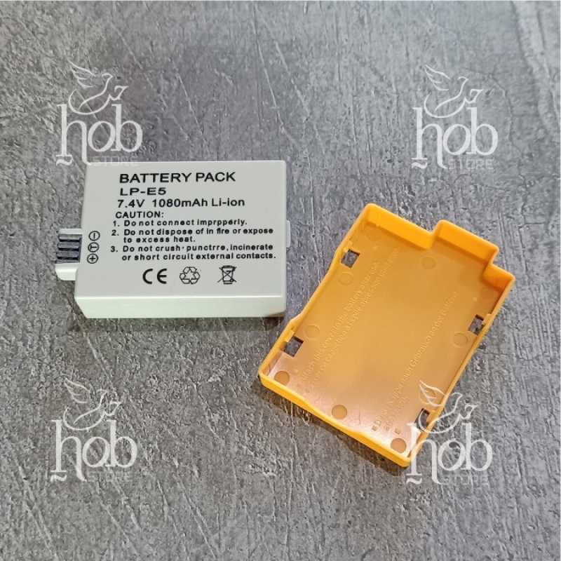 baterai battery lp e5 1080 mah for camera canon eos 450d 500d 1000d