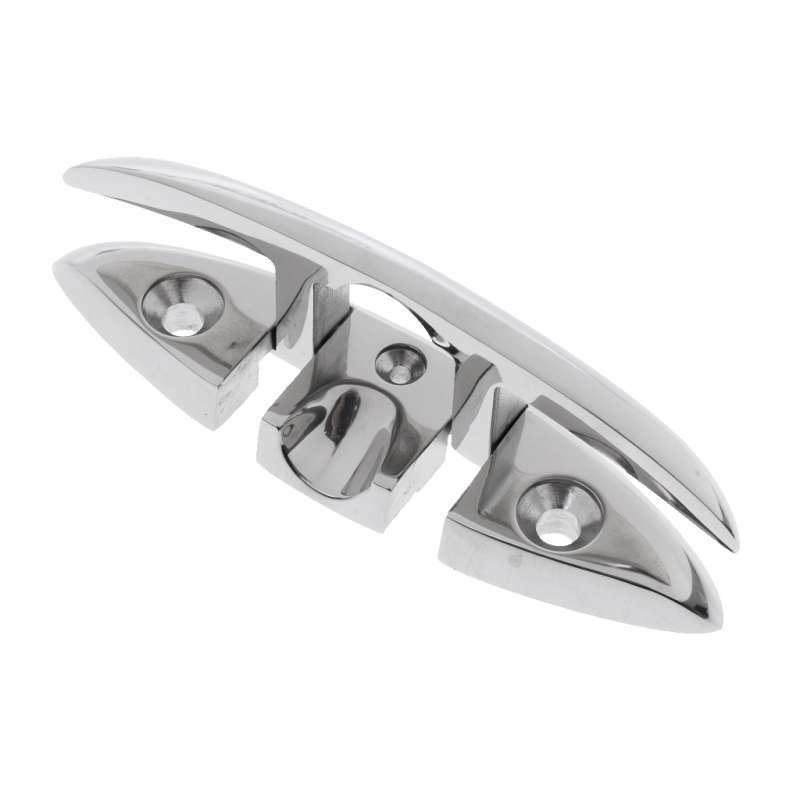 2PCS 6" 155mm Flush Mount 316 Stainless Steel Boat Flip Up Folding Pull Up Cleat 