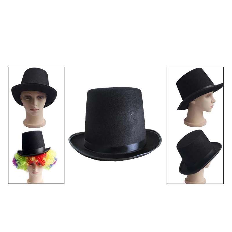 Promo Felt Black Top Hat Magician 