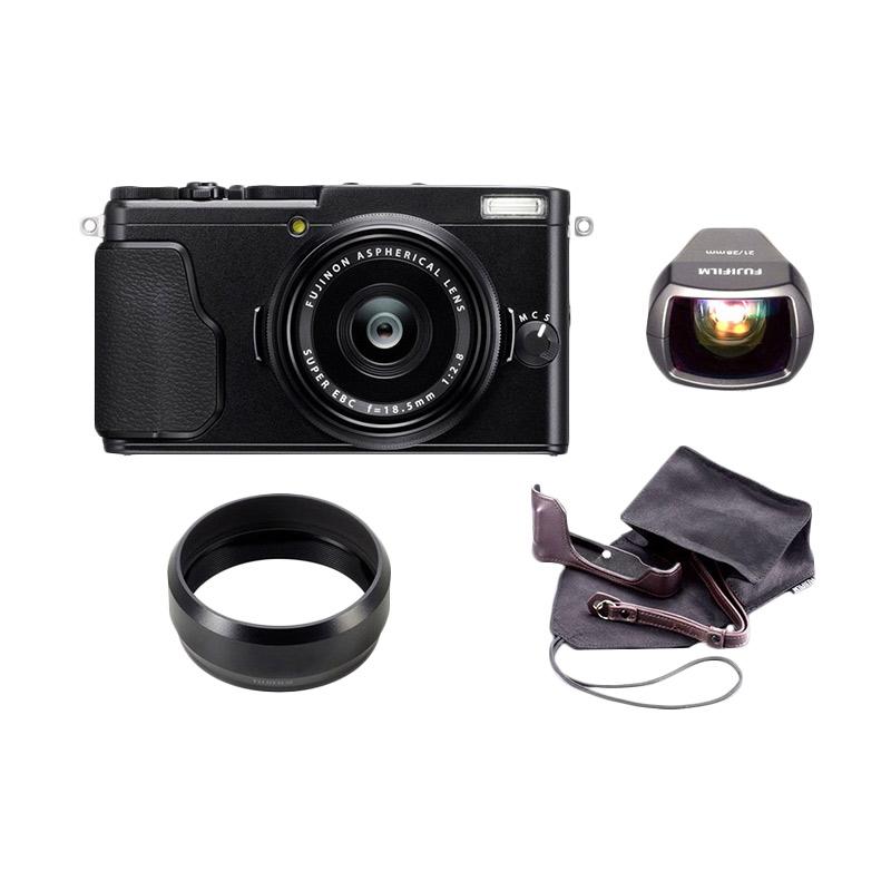 Fujifilm X70 Kamera Pocket - Black + Free Memory Sandisk 16GB Class 10 + Instax Share SP-2 + Viewfinder VF-X21 + Lens Hood LH-X70 + Leather Case BLC-X70