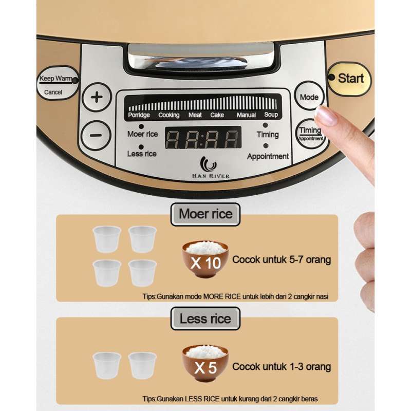 han river hrrc 0001 rice cooker magiccom 2l