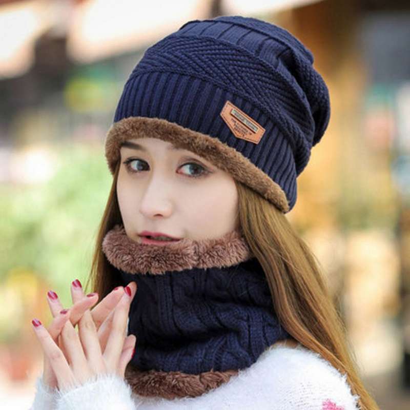 women's warm knit wool beanie hat for 