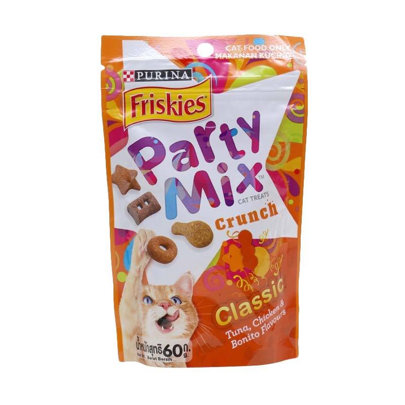 Makanan Kucing Friskies Party Mix Treat Classic [60 g] / Snack Kucing 60  gram 60Gr