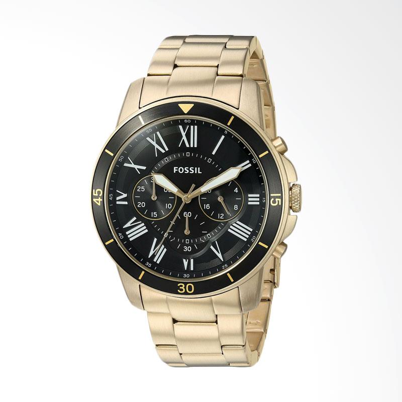 Promo Fossil Grant Sport Chronograph Jam Tangan Pria Gold