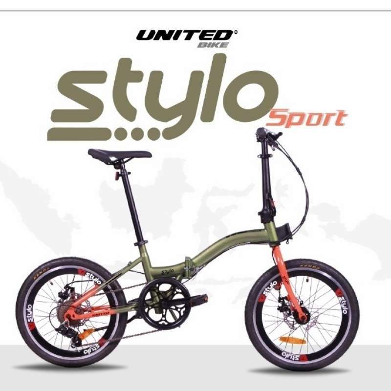 Jual Sepeda Lipat Folding Bike United Stylo DB Sport 20 Inch 6