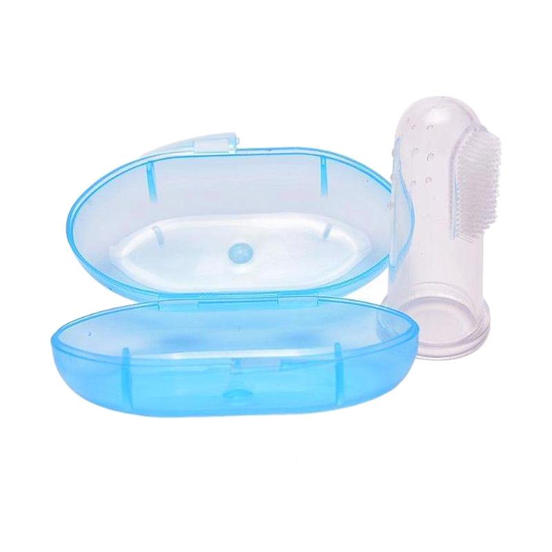 Jual Chloebaby Shop Silikon Baby Finger Brush Silicone Sikat Gigi Lidah Bayi Biru Online September 2020 Blibli Com