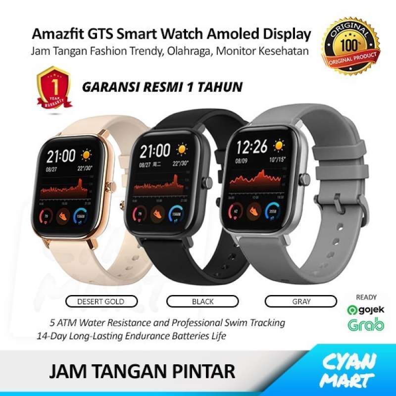 Promo Jam Tangan Fitness Pintar Amazfit Gts Smart Watch Anti Air Original  di Seller HoliDick - Kota Jakarta Barat, DKI Jakarta | Blibli