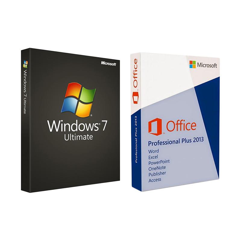 Jual Microsoft Windows 7 Pro Dan Office 2013 Pro Paket Software Original Lisensi Lifetime Online November 2020 Blibli Com