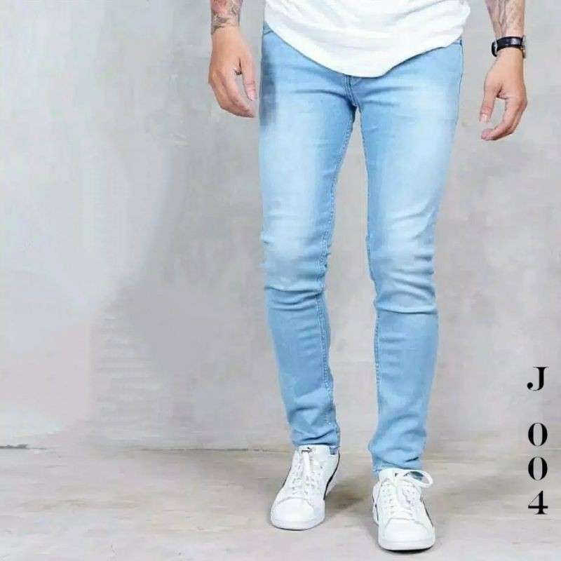 skinny stretch light blue jeans