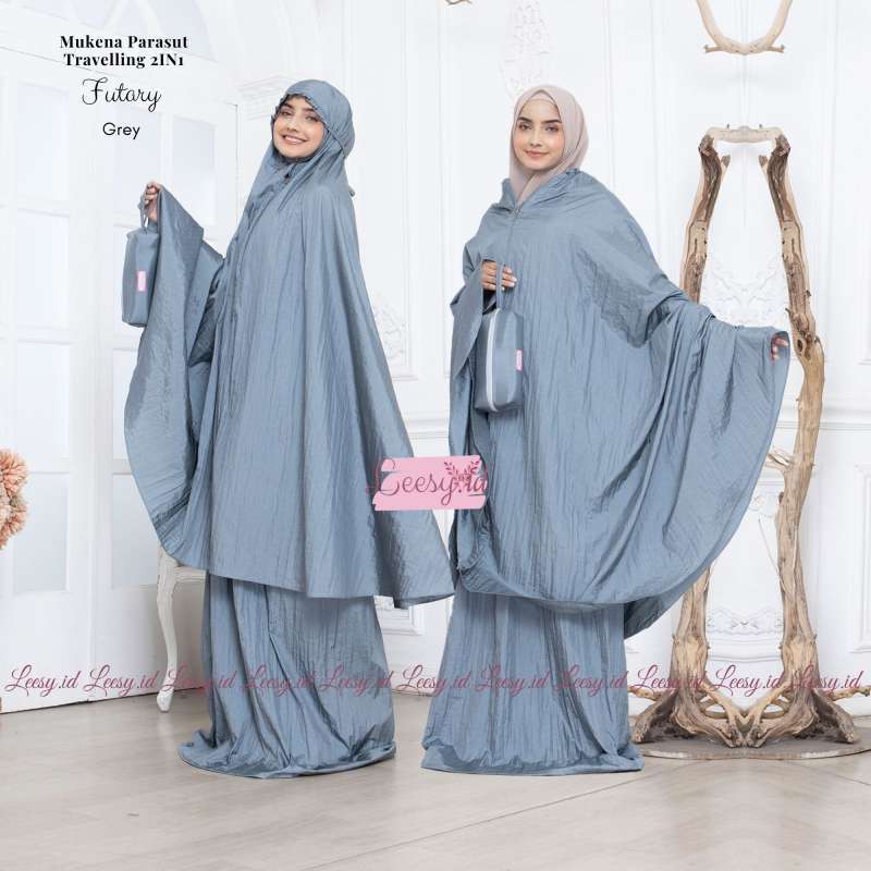 Promo Mukena Dewasa Parasit Polos Premium Traveling 2in1 - ABU di Seller jumuna Official Store - Kota Tasikmalaya, Jawa Barat | Blibli