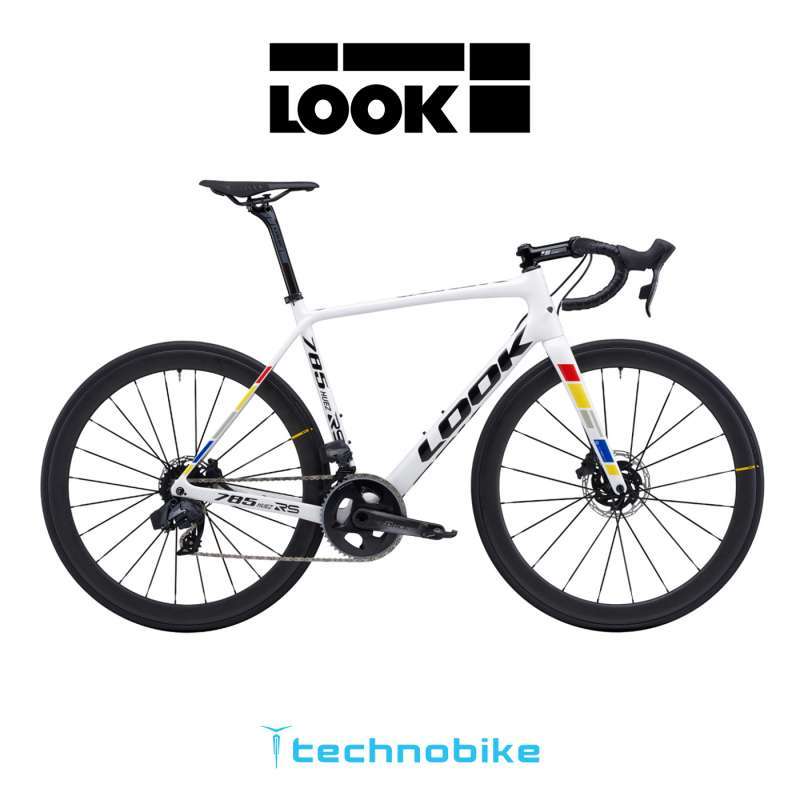 FULLBIKE ROAD ALLROUND LOOK 785 HUEZ RS DISC PROTEAM WHITE GLOSSY ETAP  COSMIC