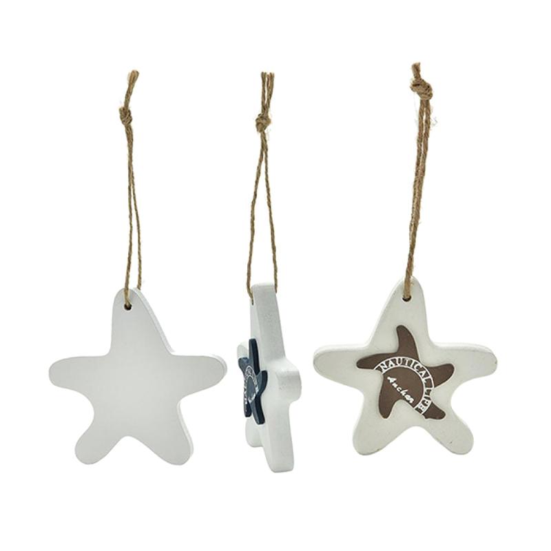 Jual Bluelans Mediterranean Nautical Hanging Craft Wooded Starfish