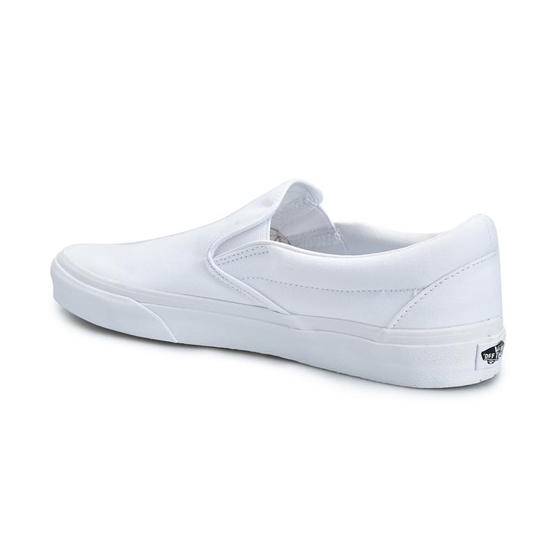 vans slip on total white