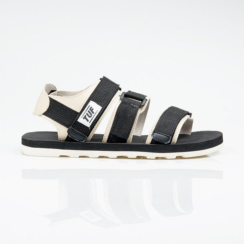 Jual Tuf Shoes Rainier Sandal Pria White 43 Black Cream di
