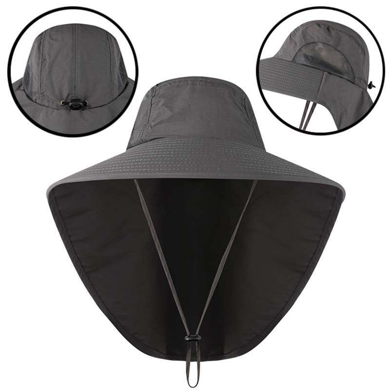 Promo Unisex Bucket Hat Neck Cover Wide 
