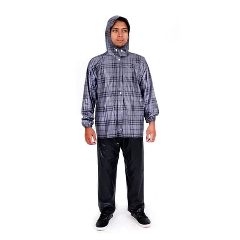 Jual Veltra Rush 811 Plevia Motif Kotak Setelan Jas Hujan Murah