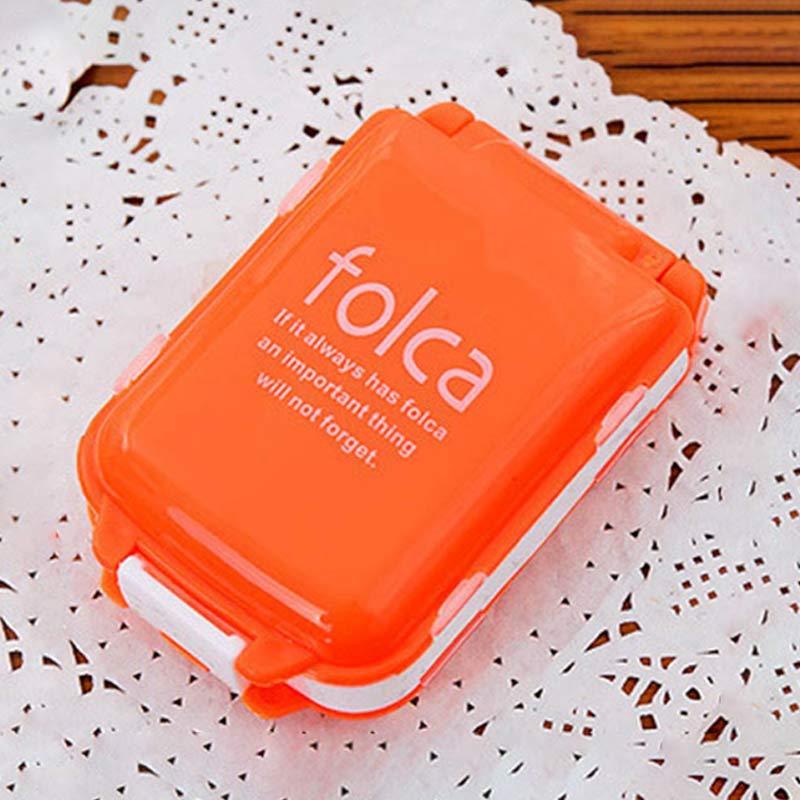 Jual Folca Eds Portable 7 Days Weekly Double Plastic Pill Case Box Drug Case Splitter Medicine Tablet Sorter For Healthy Care Orange Online Juni 2020 Blibli Com