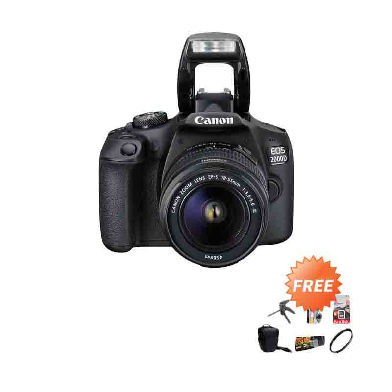 canon eos 2000d kit 18 55mm iii kamera dslr free 16 gb acc