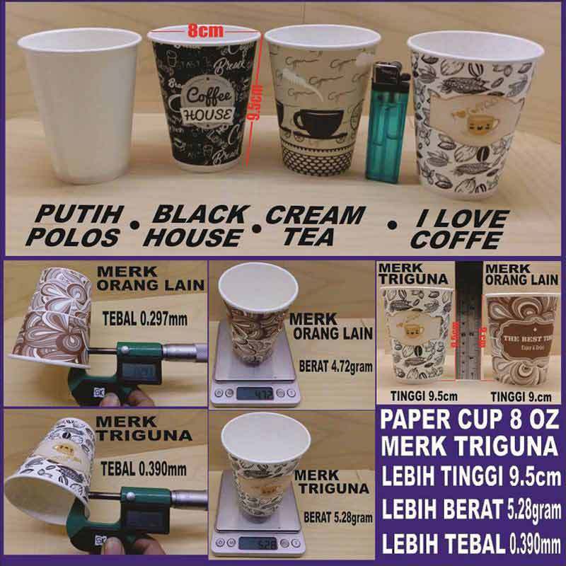 Jual Oem Paper Cup Kopi 8 Oz Dus 1000 Pcs 240 Ml Online Juli